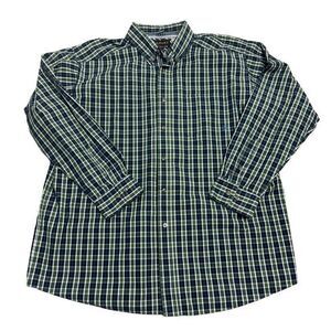 Ariat Pro Series Size‎ XL Green Blue Plaid Vented Western Long Sleeve Shirt